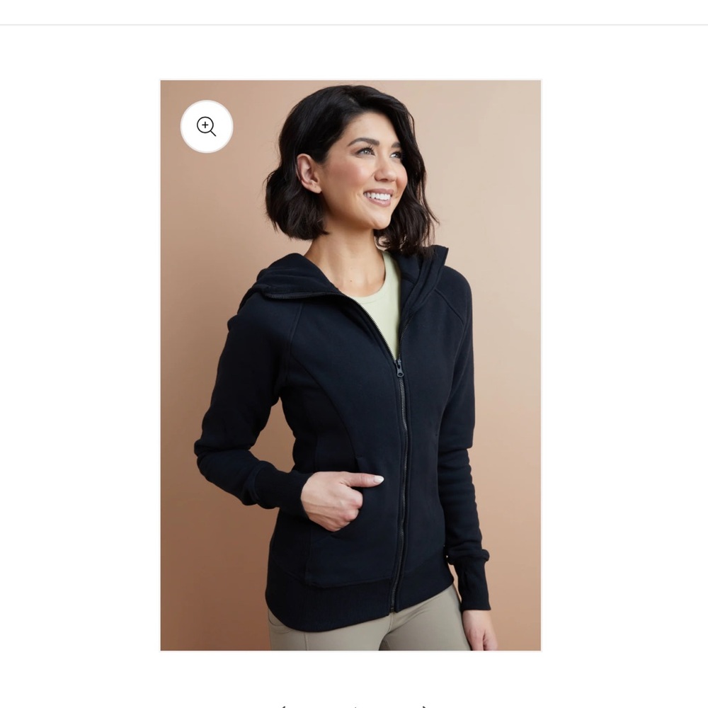 Women's Black Full-Zip Hooded Sweatshirt
